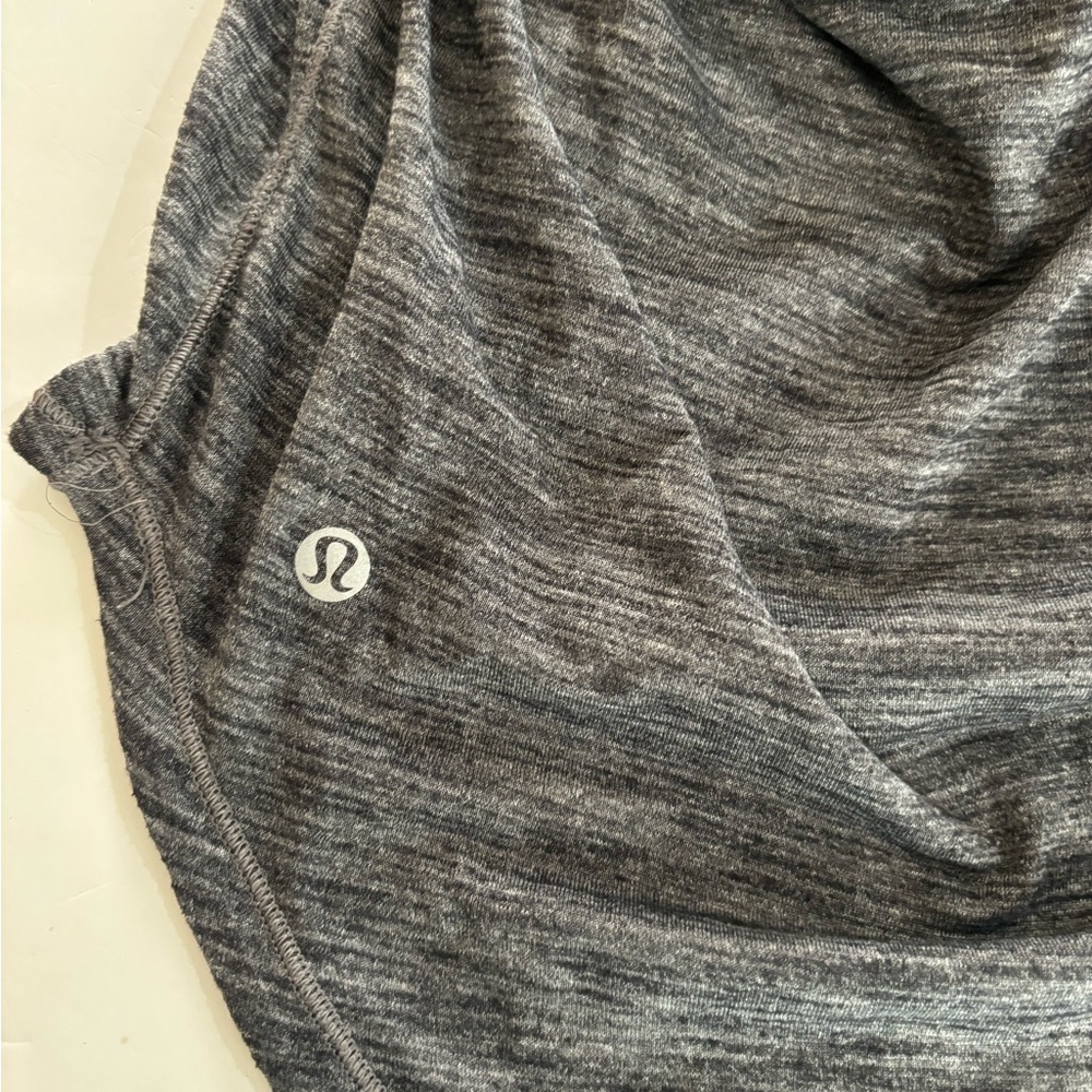 LULULEMON Gray Mingle Athletic Tank with Attached Bra 10 - Picture 3 of 8